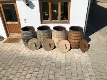 Preview: Holzfass 300 Liter dunkel, Wasserfass